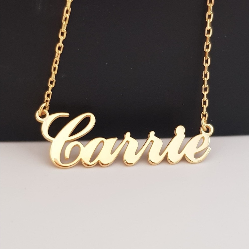 Gold Name Necklace - Carrie, Sex and the City